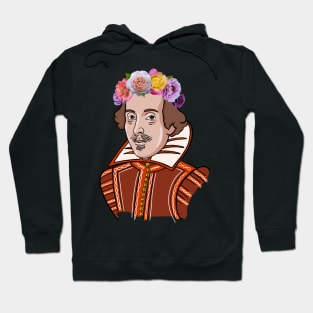 William Shakespeare - Portrait With Flower Crown Hoodie